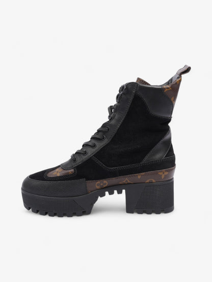 Louis Vuitton Laureate Platform Desert Boot Black / Monogram Suede EU 38 UK 5