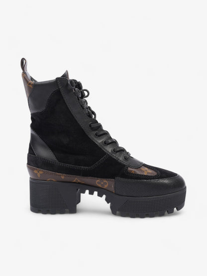 Louis Vuitton Laureate Platform Desert Boot Black / Monogram Suede EU 38 UK 5