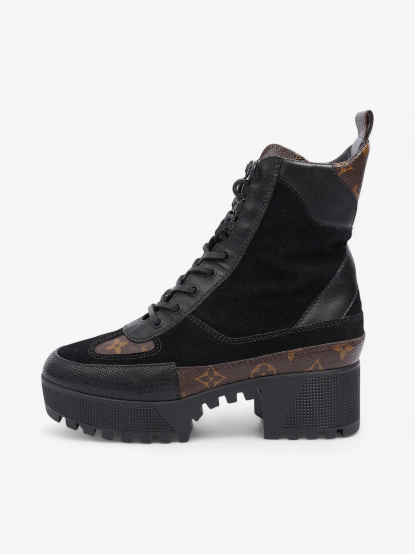 Louis Vuitton Laureate Platform Desert Boot Black / Monogram Suede EU 38 UK 5