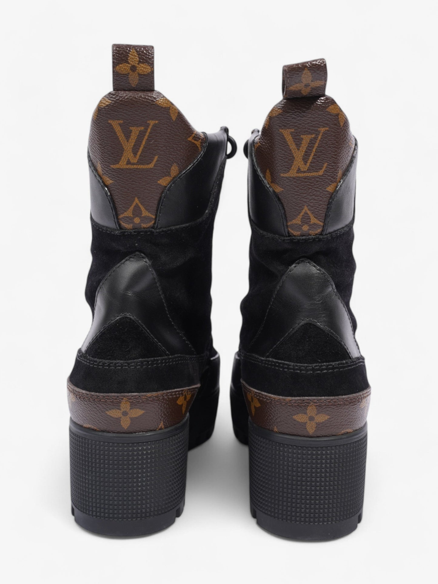 Louis Vuitton Laureate Platform Desert Boot Black / Monogram Suede EU 38 UK 5