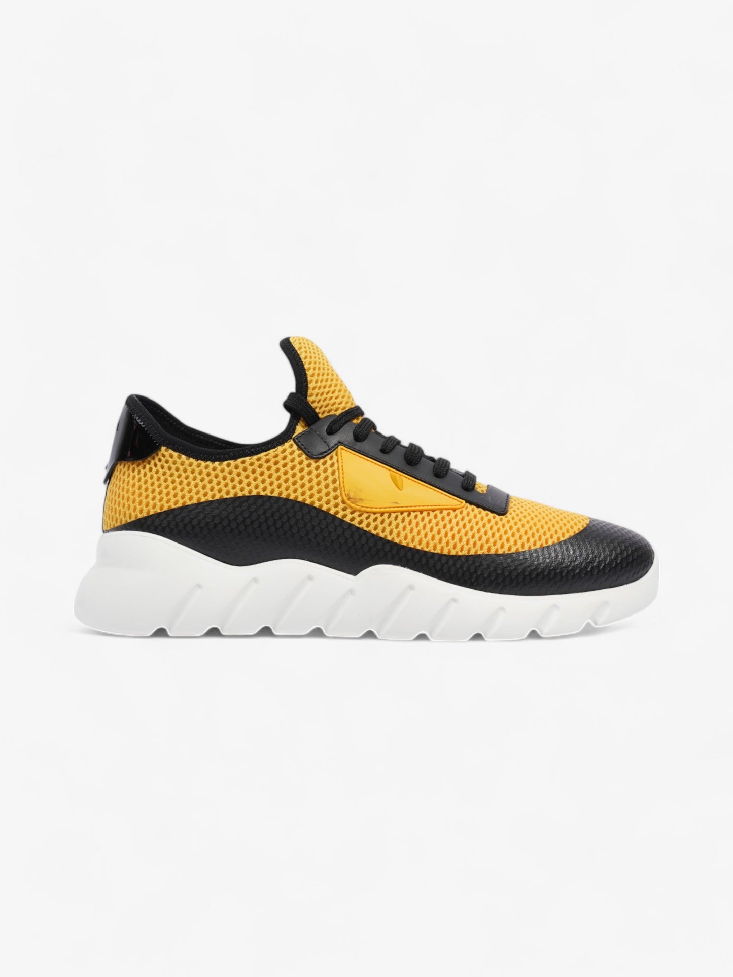 Fendi Mesh Sneakers Yellow / Black Mesh EU 41 UK 7