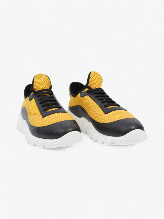 Fendi Mesh Sneakers Yellow / Black Mesh EU 41 UK 7