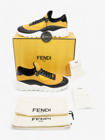 Fendi Mesh Sneakers Yellow / Black Mesh EU 41 UK 7