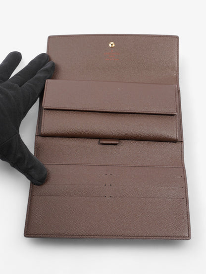 Louis Vuitton Sarah GM Long Wallet Damier Ebene Canvas