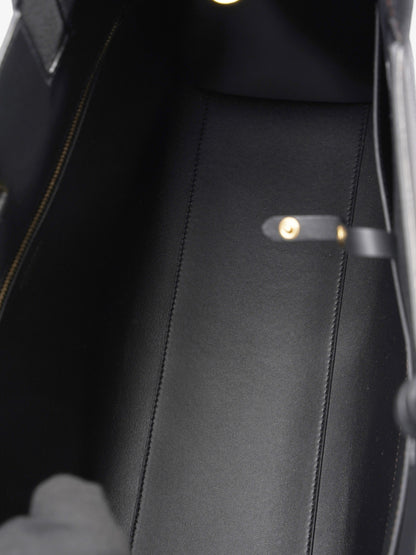Burberry TB Tote Black Grained Leather Medium