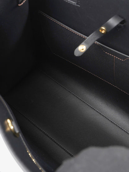 Burberry TB Tote Black Grained Leather Medium
