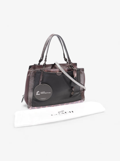 Coach Dreamer Black / Burgundy Leather 36