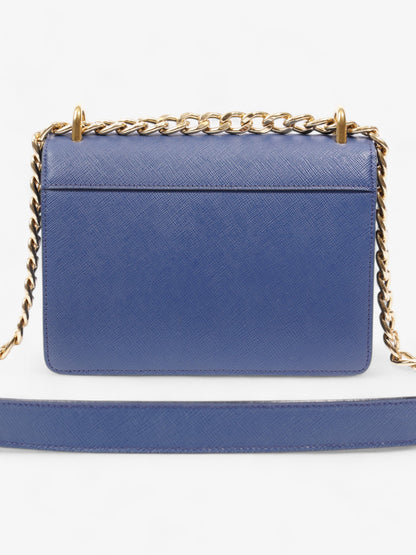 Prada Chain Shoulder Bag Cobalt Blue Saffiano Leather