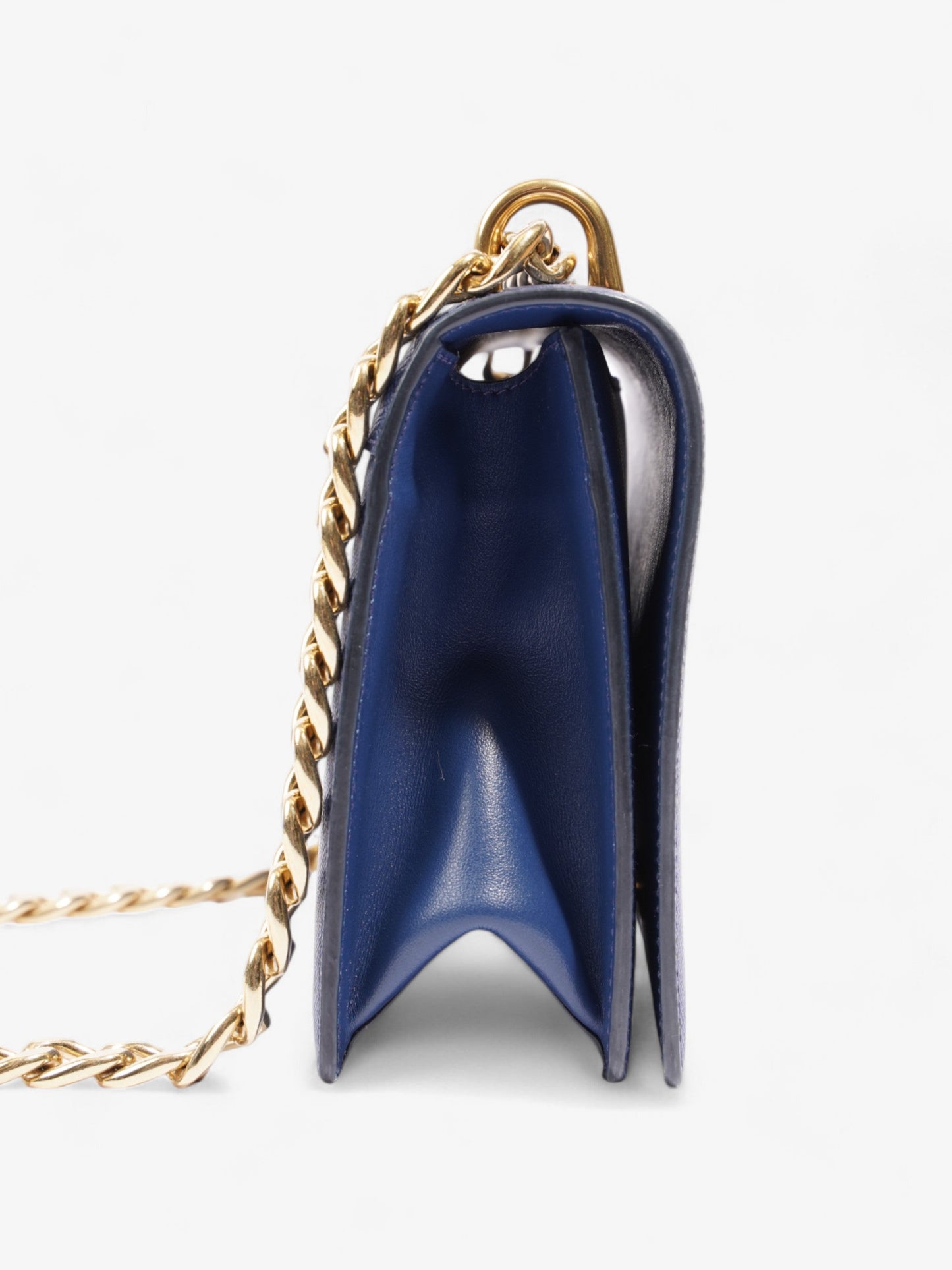 Prada Chain Shoulder Bag Cobalt Blue Saffiano Leather