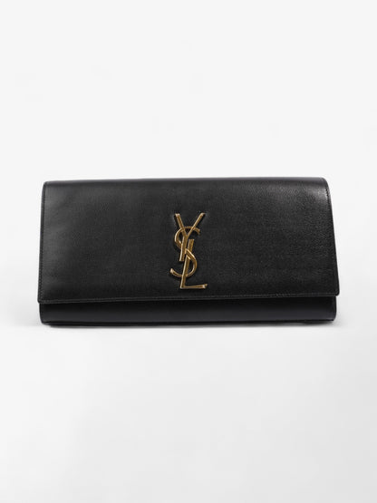 Saint Laurent Cassandre Clutch Black Leather