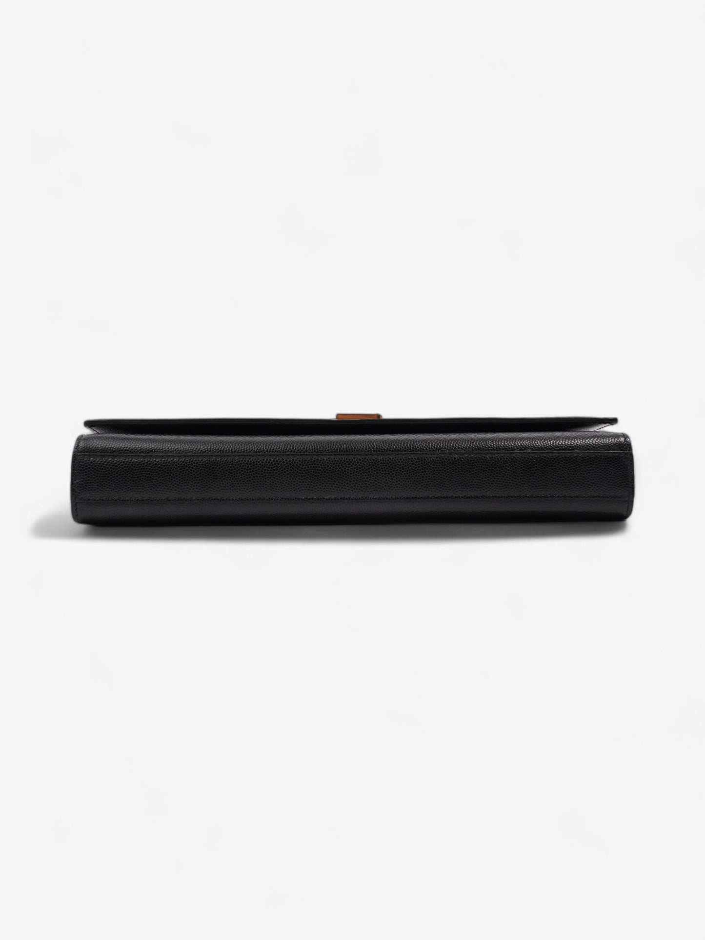 Saint Laurent Cassandre Clutch Black Leather