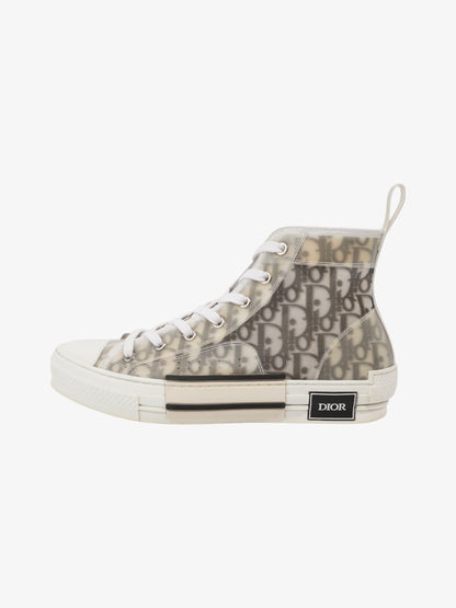 Christian Dior B23 High-tops White  / Grey Oblique Mesh EU 40 UK 6