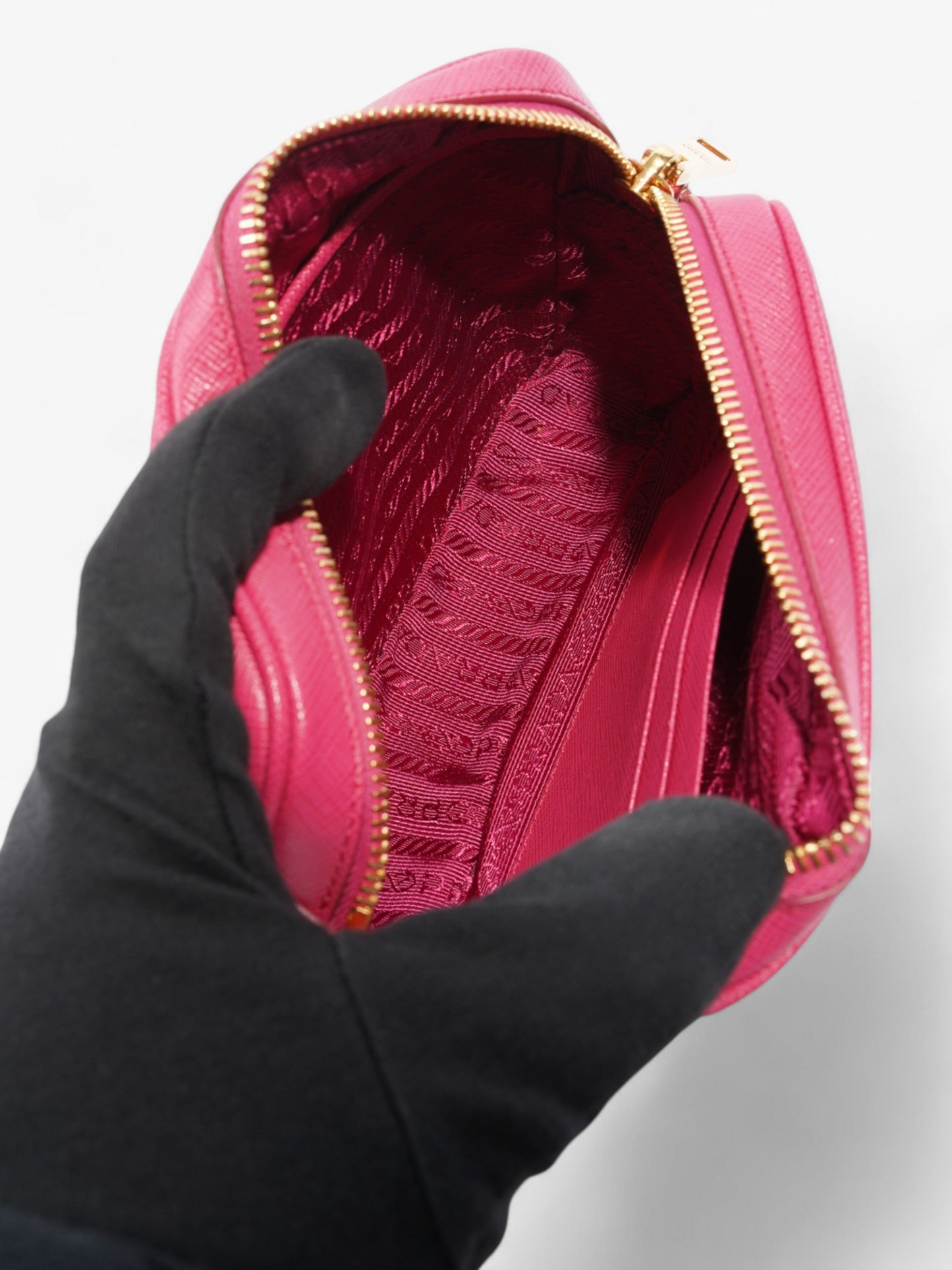 Prada Camera Bag Hot Pink Saffiano Leather