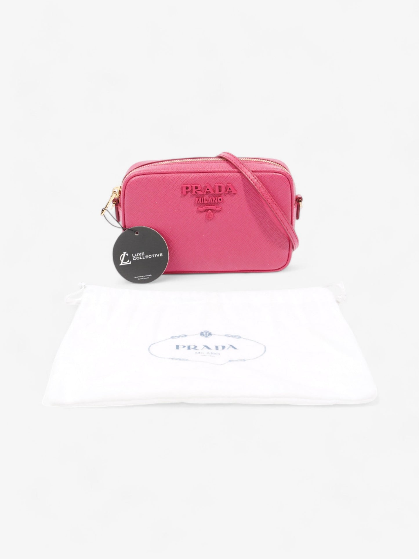 Prada Camera Bag Hot Pink Saffiano Leather