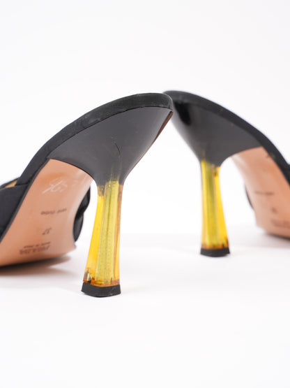 Prada Pump 100 Black Satin EU 37 UK 4