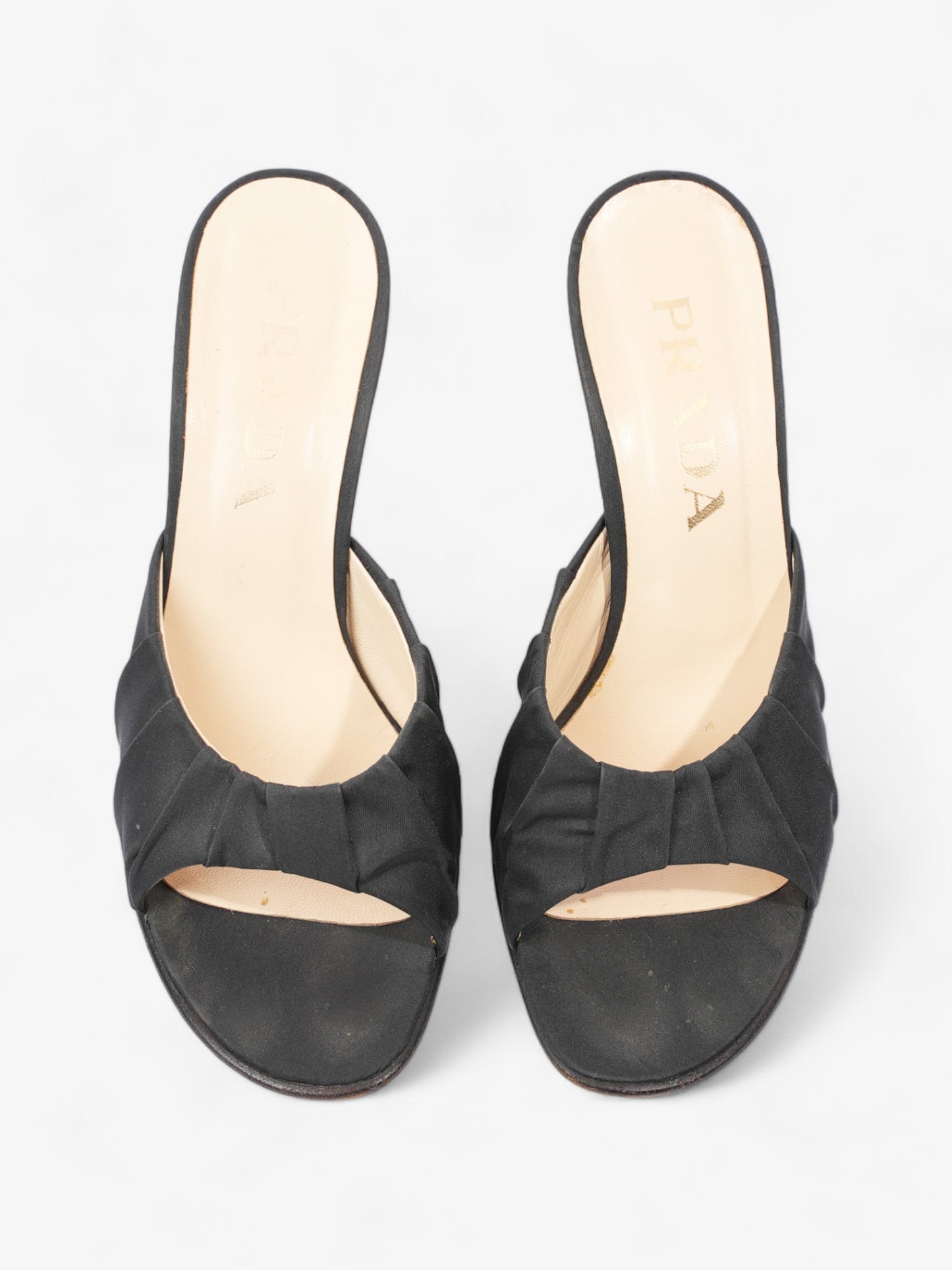 Prada Pump 100 Black Satin EU 37 UK 4