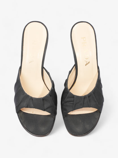 Prada Pump 100 Black Satin EU 37 UK 4