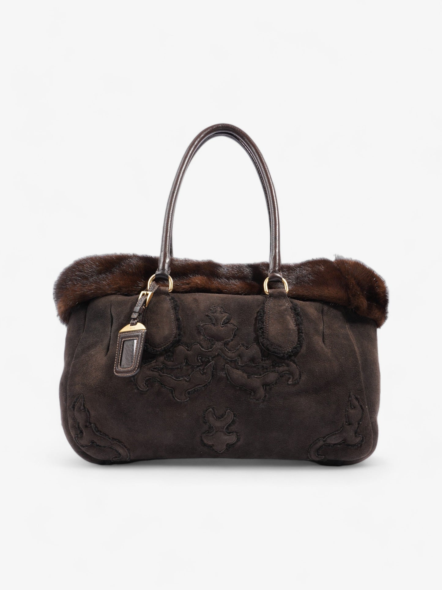 Prada Shearling Bag Brown Shearling