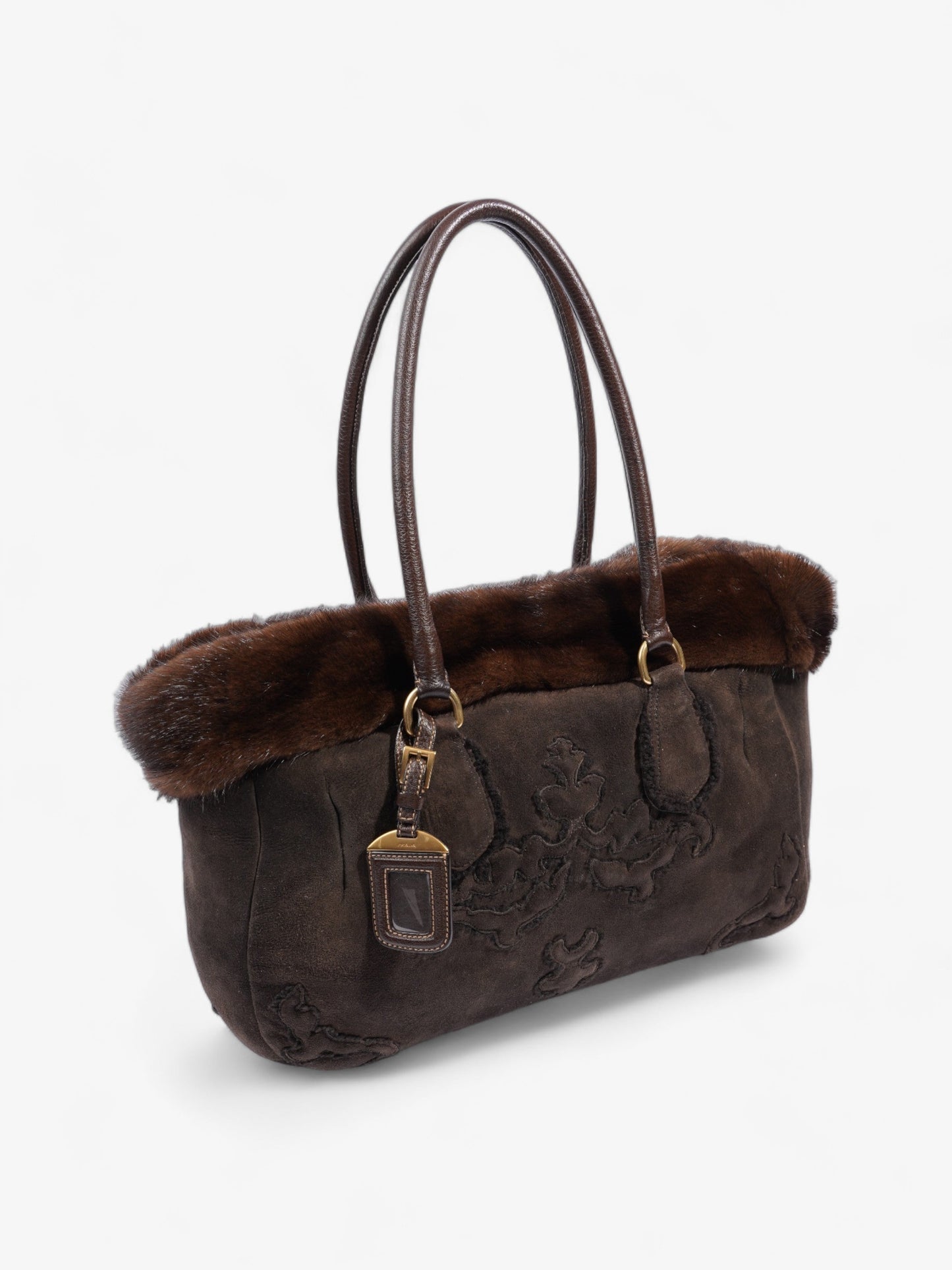 Prada Shearling Bag Brown Shearling