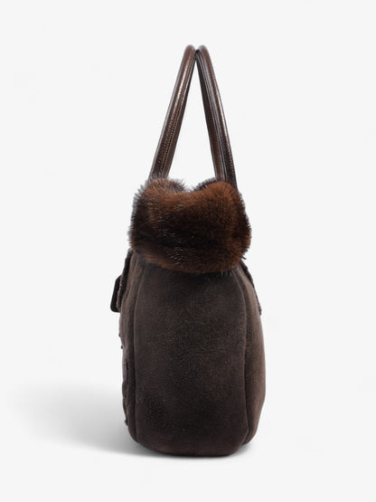 Prada Shearling Bag Brown Shearling