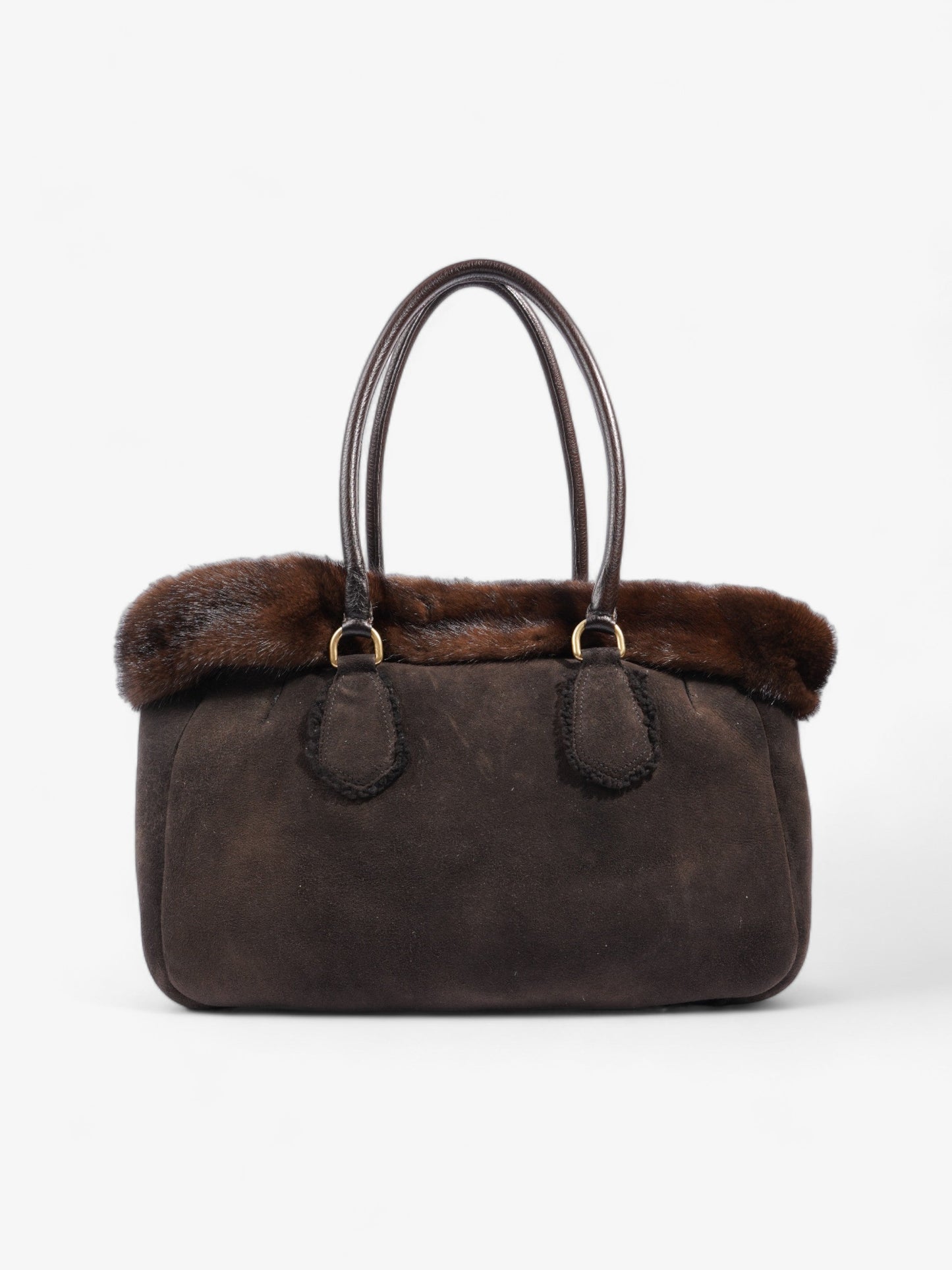 Prada Shearling Bag Brown Shearling