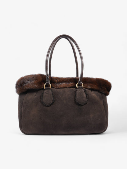 Prada Shearling Bag Brown Shearling