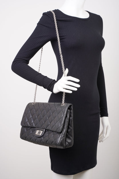 Chanel 2.55 Reissue Flap Black Calfskin Leather
