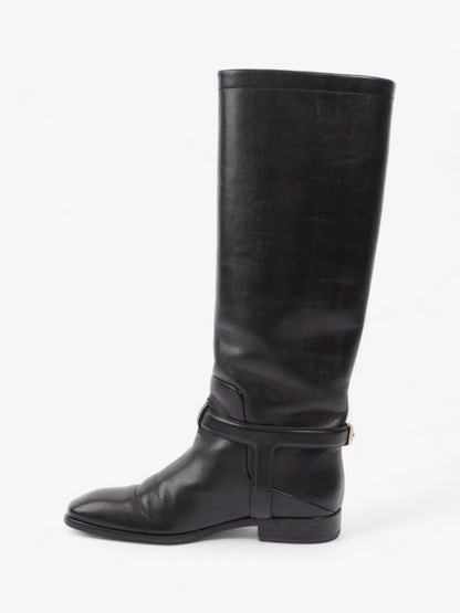 Christian Dior Riding Boots Black Leather EU 37 UK 4