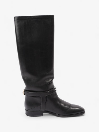 Christian Dior Riding Boots Black Leather EU 37 UK 4