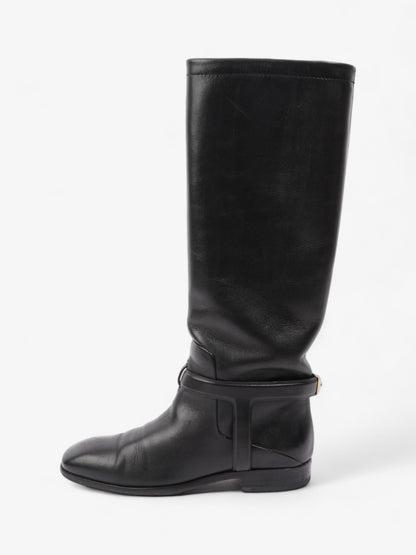 Christian Dior Riding Boots Black Leather EU 37 UK 4