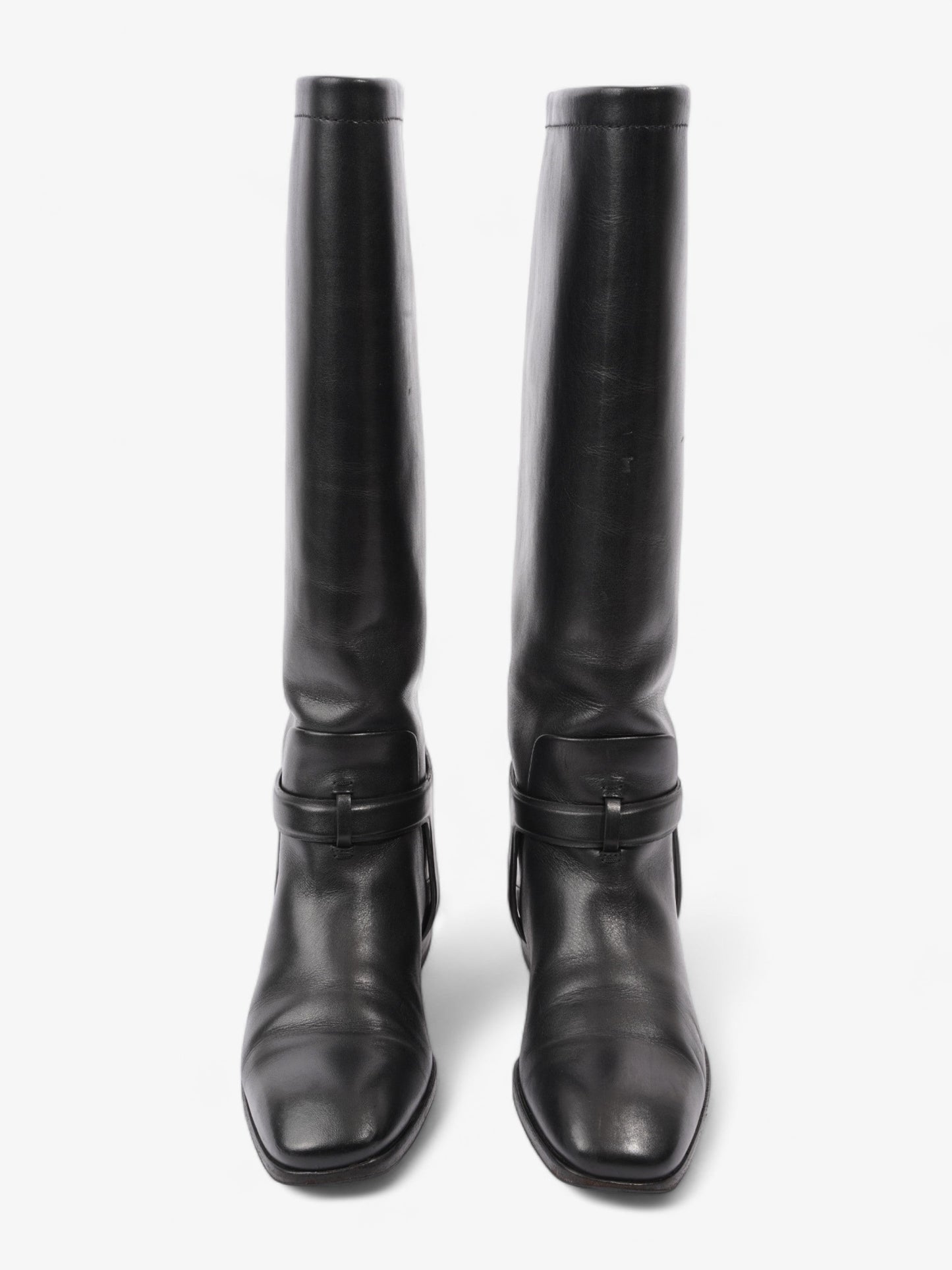 Christian Dior Riding Boots Black Leather EU 37 UK 4