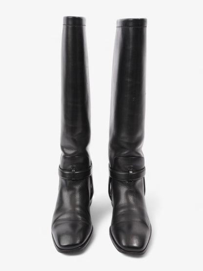Christian Dior Riding Boots Black Leather EU 37 UK 4