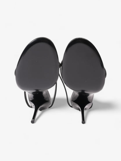 Saint Laurent Cassandre Palm Heels 110mm Black / Gold Leather EU 38.5 UK 5.5