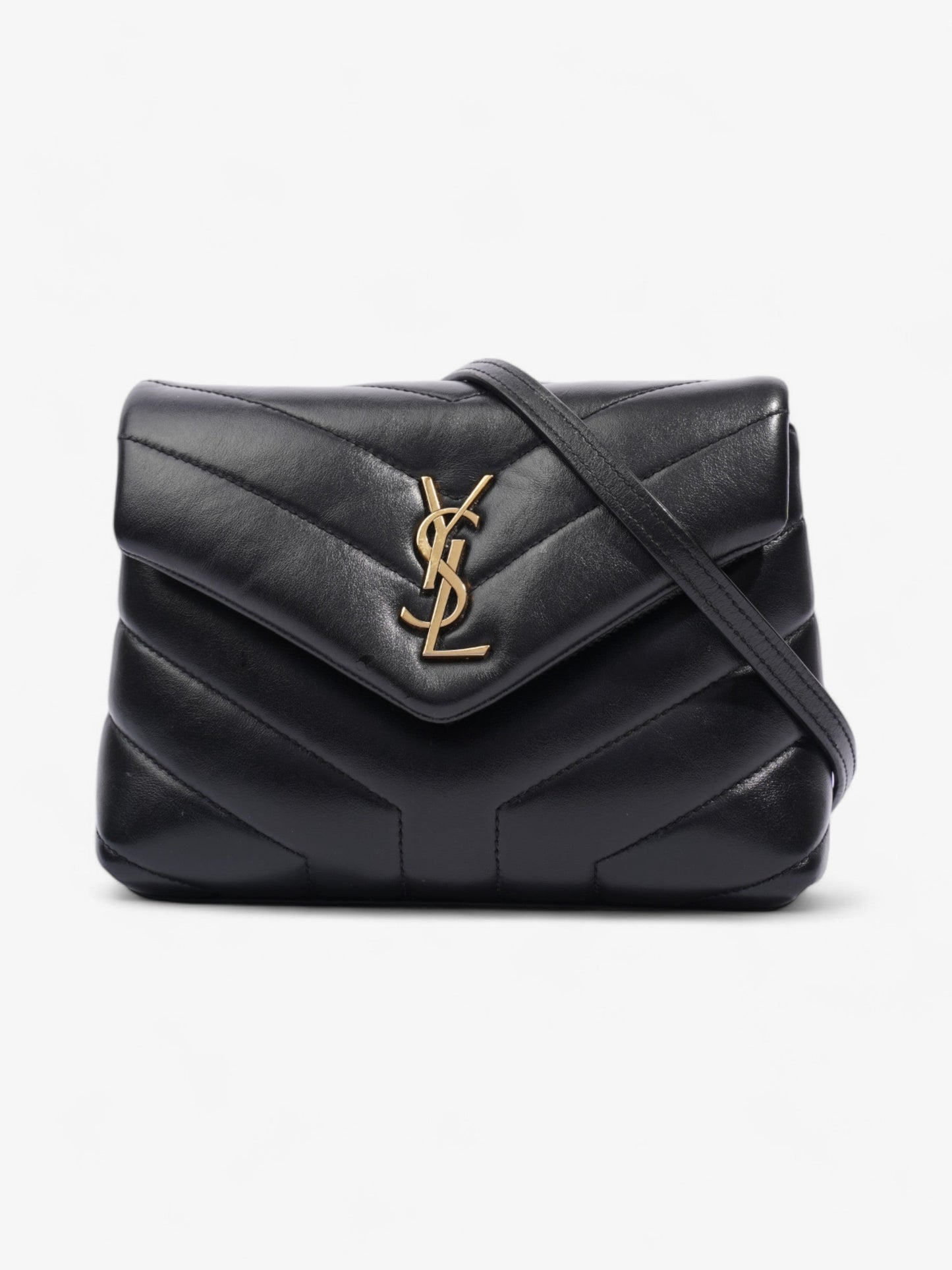 Saint Laurent Lou Lou Black Calfskin Leather Toy