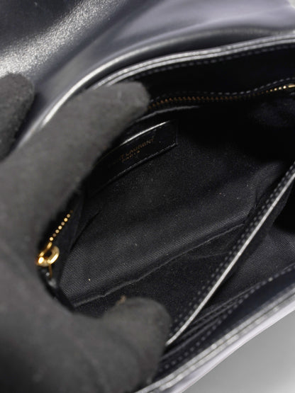 Saint Laurent Lou Lou Black Calfskin Leather Toy