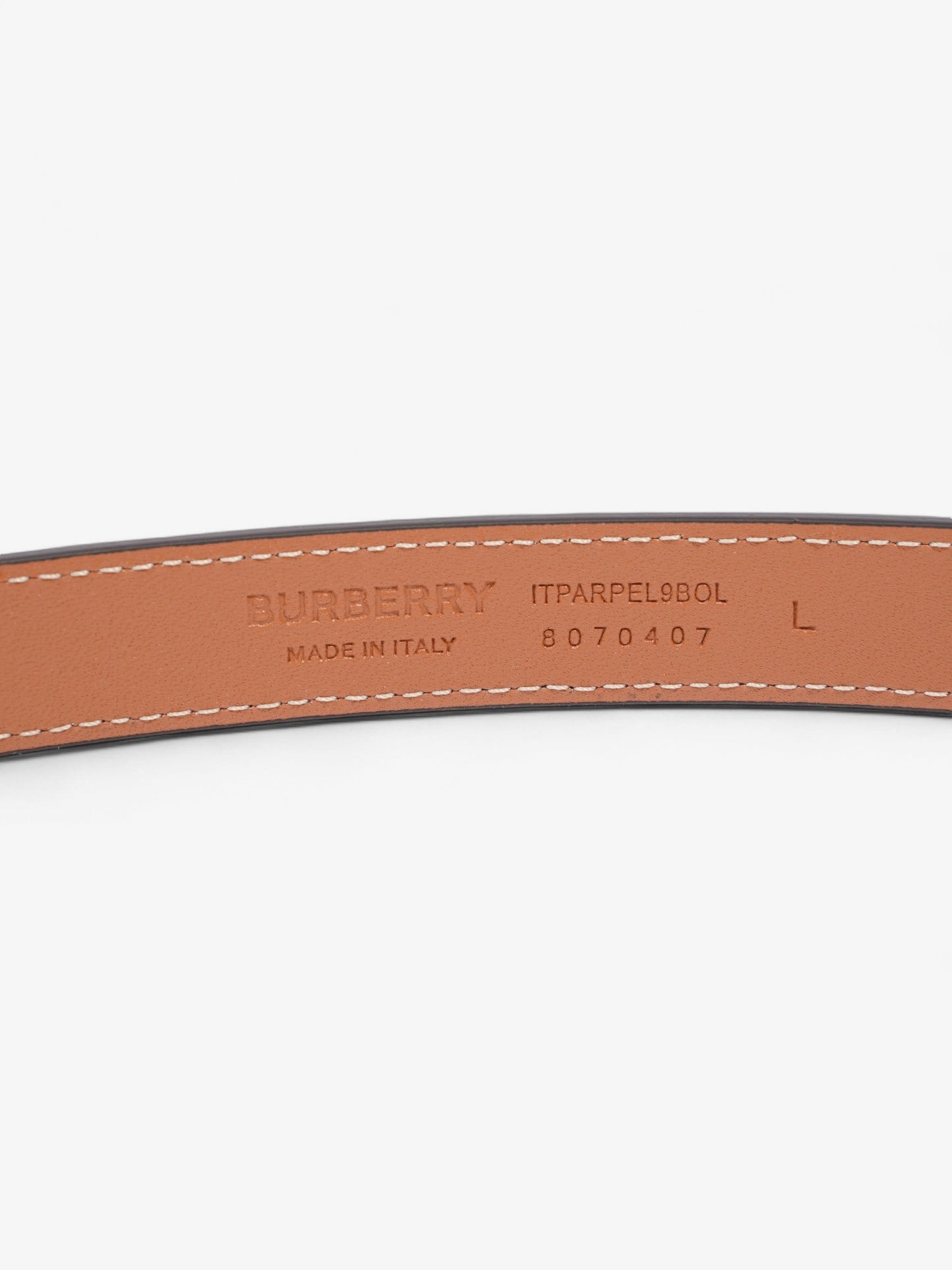 Burberry TB Belt Vintage Check / Gold Canvas Large - 117cm