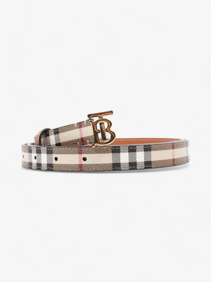 Burberry TB Belt Vintage Check / Gold Canvas Large - 117cm