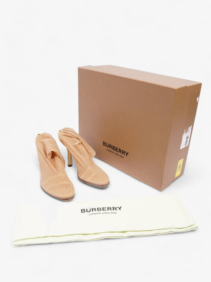 Burberry Sock Style Ankle Boot 120 Nude Fabric EU 38 UK 5