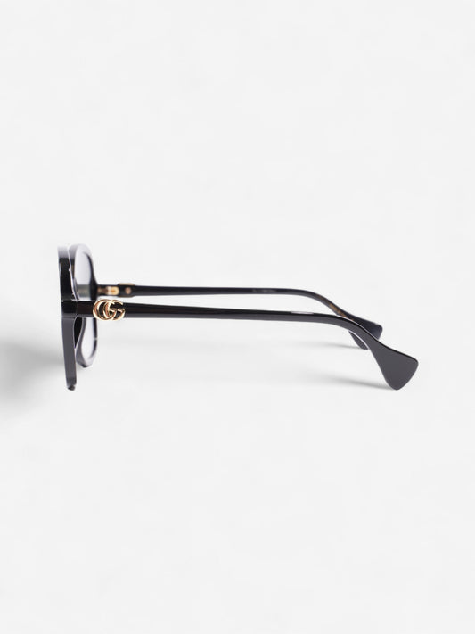 Gucci Round Sunglasses Black Acetate 145mm