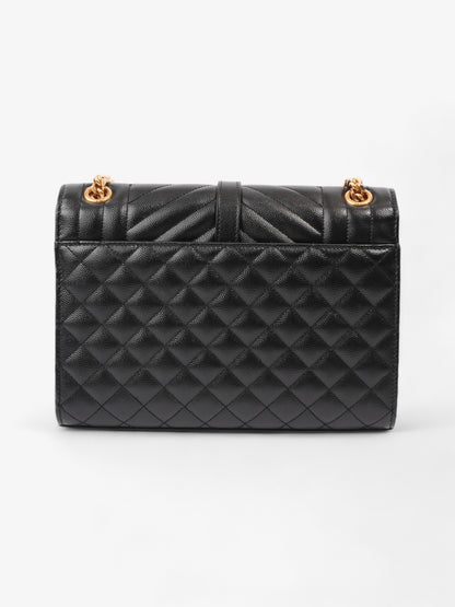 Saint Laurent Triquilt Envelope Bag Black Leather