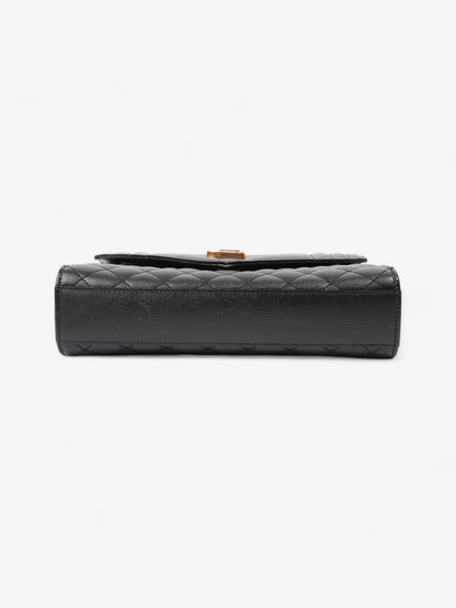 Saint Laurent Triquilt Envelope Bag Black Leather
