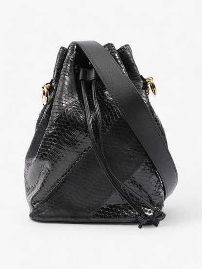 Fendi Mon Tresor Bucket Bag Black Embossed Leather