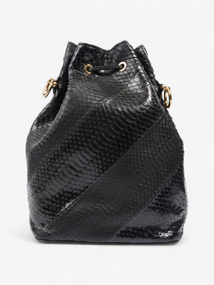 Fendi Mon Tresor Bucket Bag Black Embossed Leather
