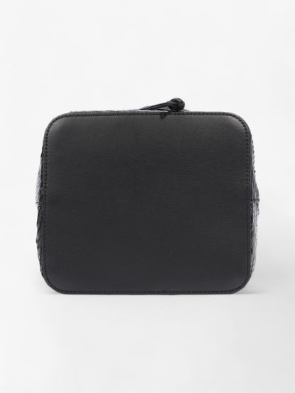 Fendi Mon Tresor Bucket Bag Black Embossed Leather
