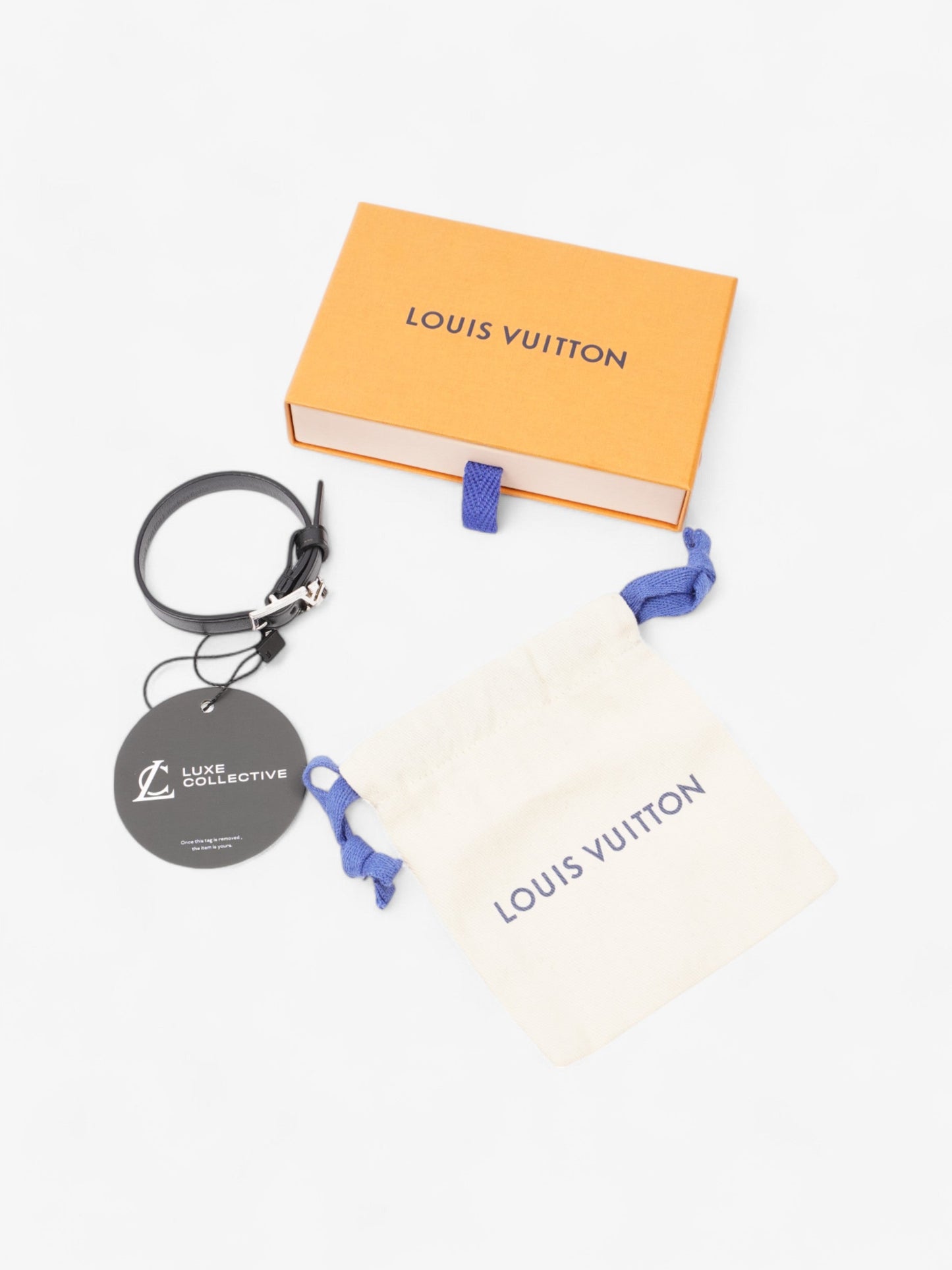 Louis Vuitton Skyline Bracelet Black Leather 19