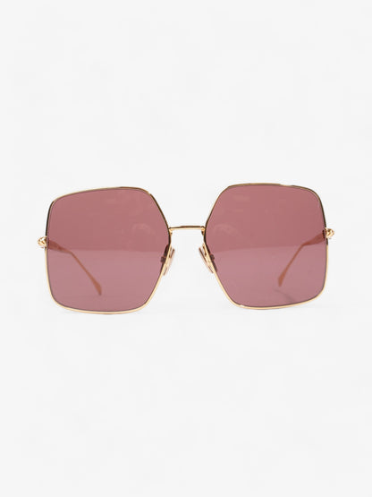 Fendi Oversized Gradiant Sunglasses Gold / Pink Acetate 145mm