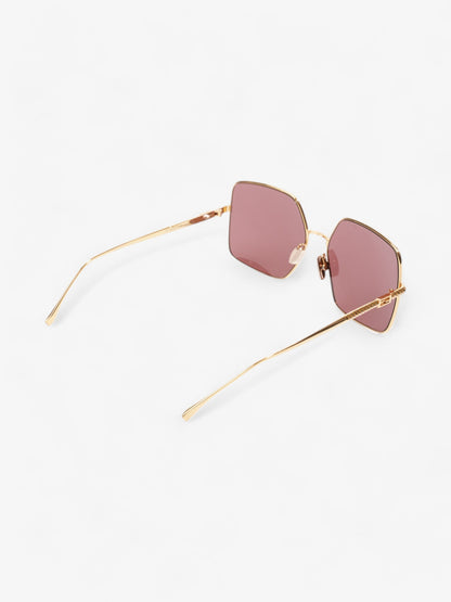 Fendi Oversized Gradiant Sunglasses Gold / Pink Acetate 145mm
