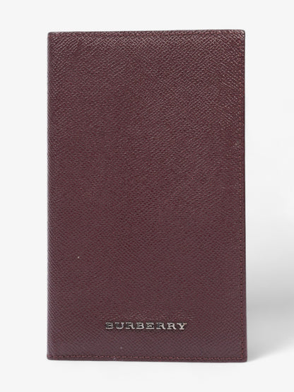 Burberry Bi-Fold Long Wallet Burgundy Leather