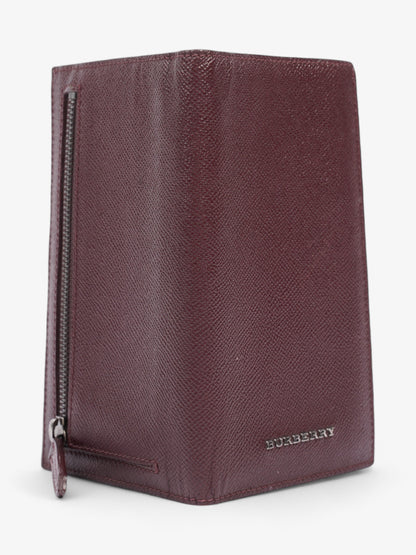 Burberry Bi-Fold Long Wallet Burgundy Leather