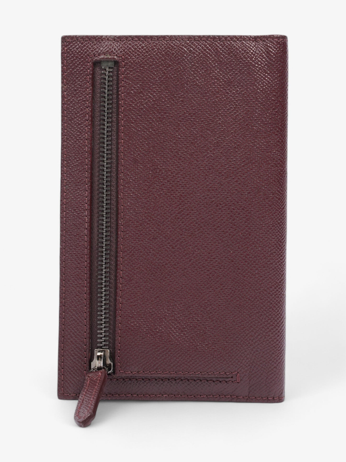 Burberry Bi-Fold Long Wallet Burgundy Leather